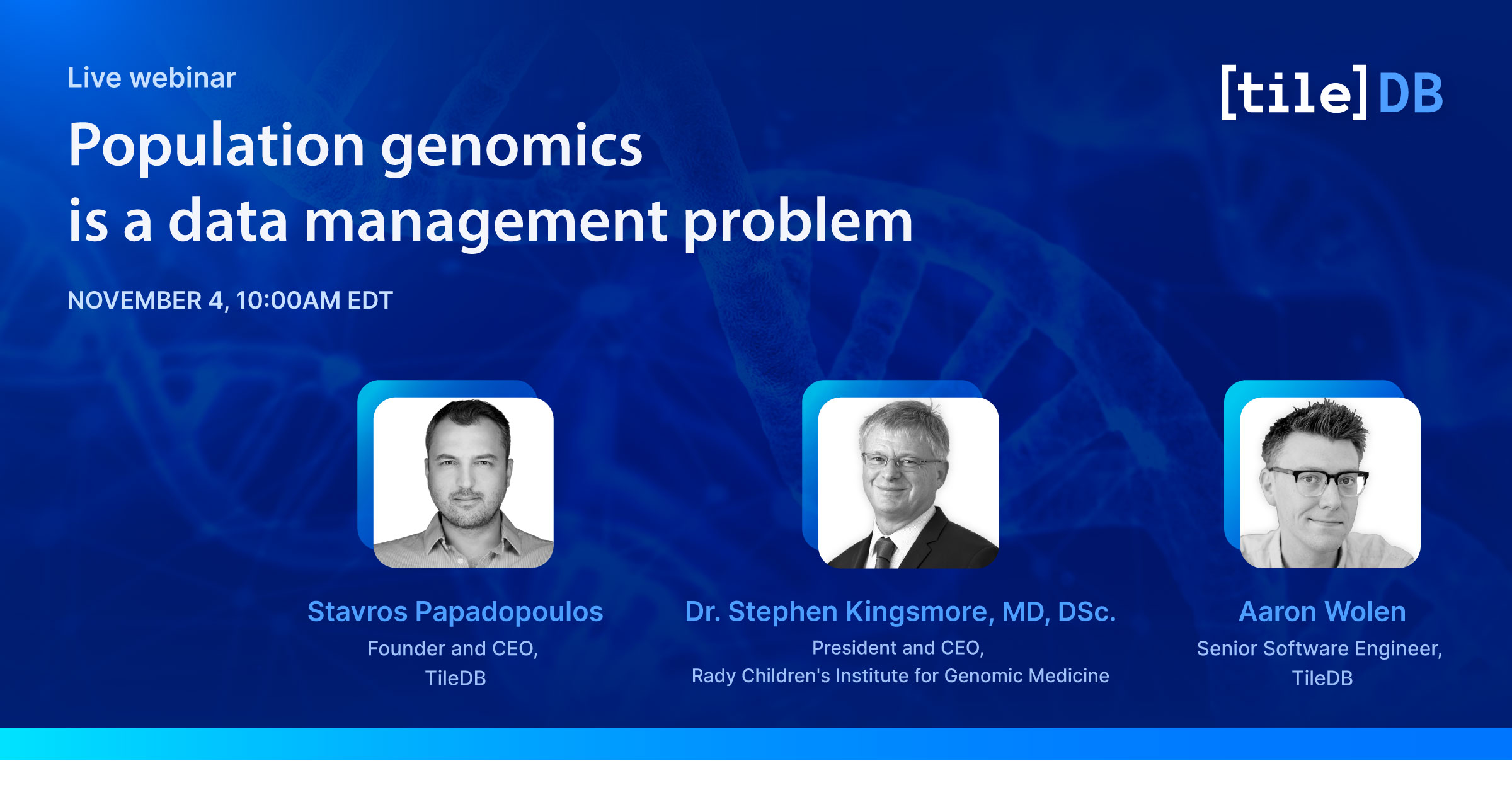 TileDB Population Genomics webinar
